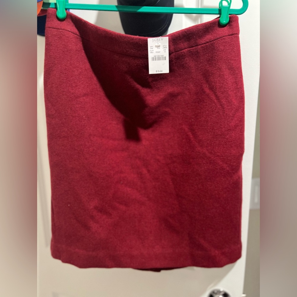 Burgundy NWT J Crew pencil skirt